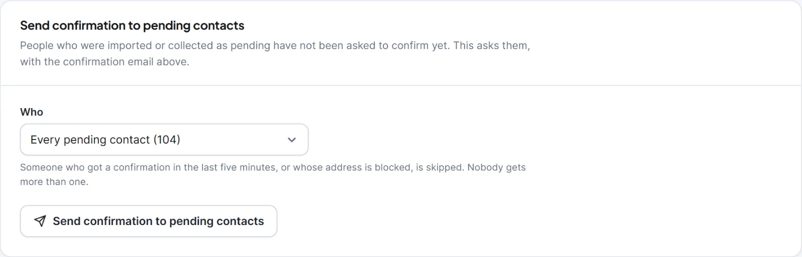 The confirm dialog for pending contacts