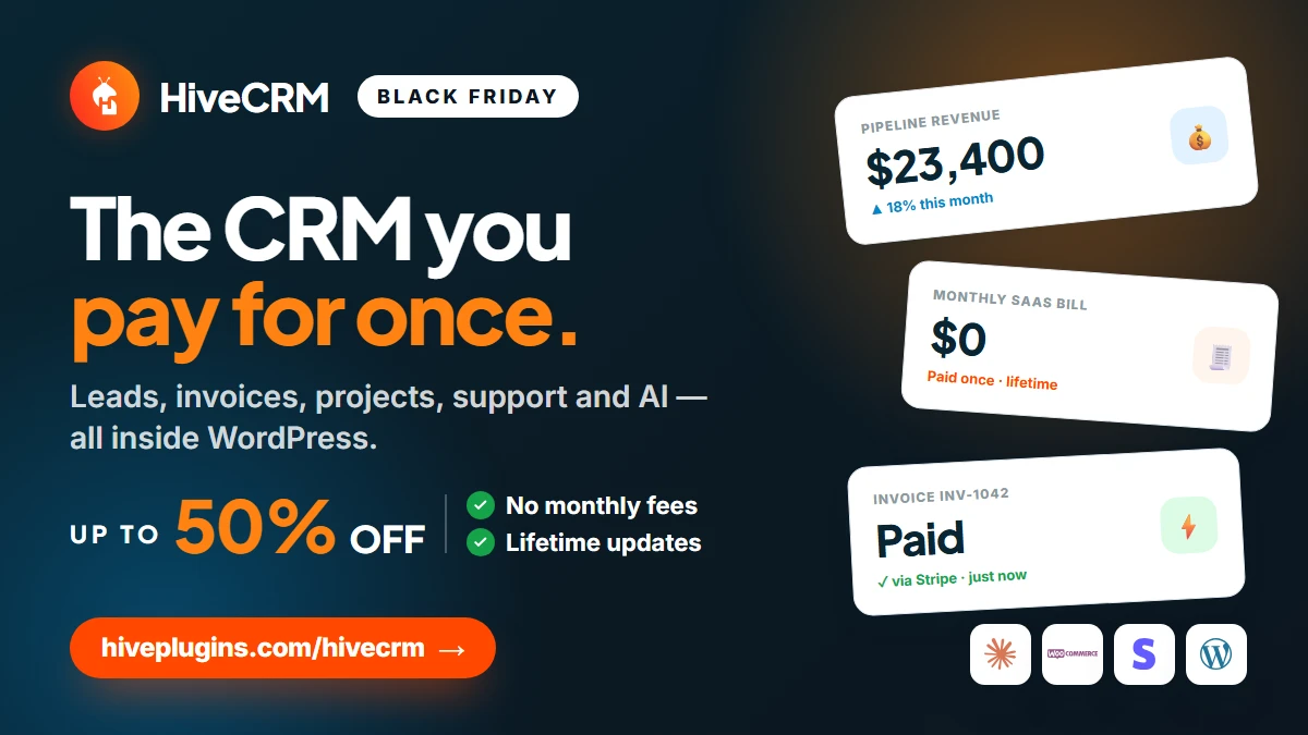 HiveCRM deal banner